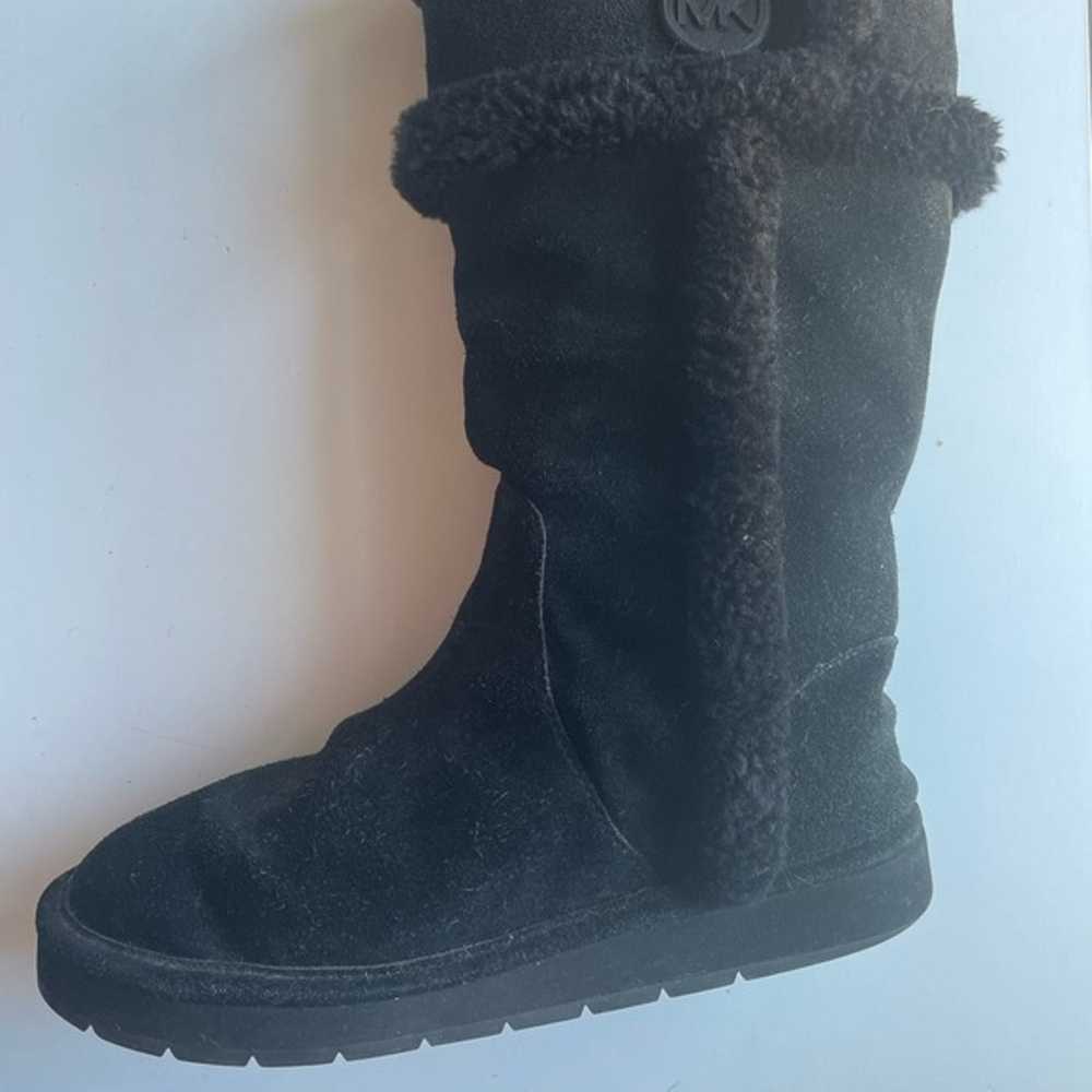 Michael Kors Boots sherpa lining Size 7-black - image 2