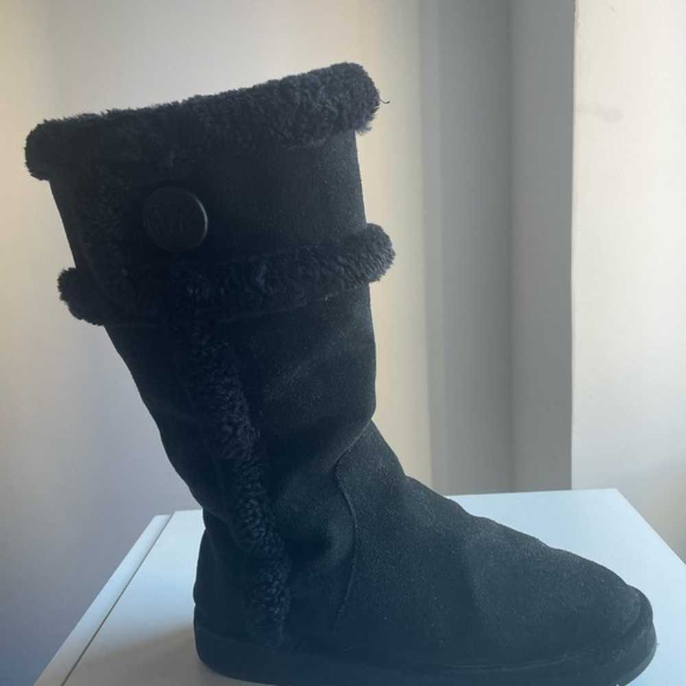 Michael Kors Boots sherpa lining Size 7-black - image 7