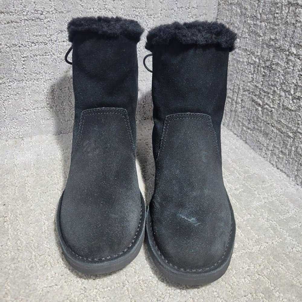 UGG Naiyah Women's Size 7 US Black Suede Bow Ankl… - image 2