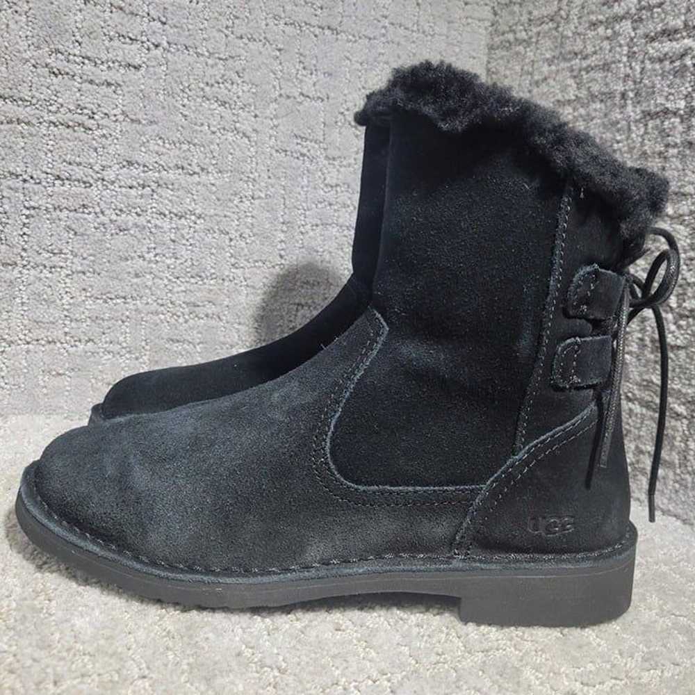 UGG Naiyah Women's Size 7 US Black Suede Bow Ankl… - image 3