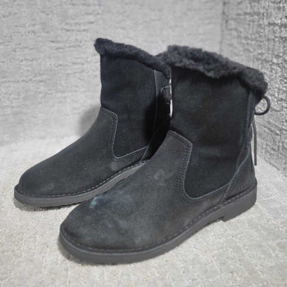 UGG Naiyah Women's Size 7 US Black Suede Bow Ankl… - image 9