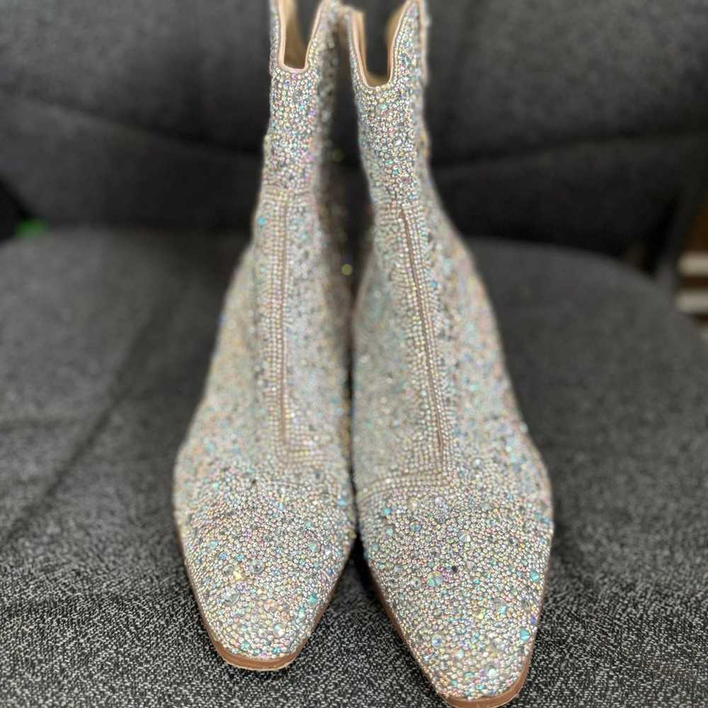 Size 10 rhinestone cowgirl boots - image 1