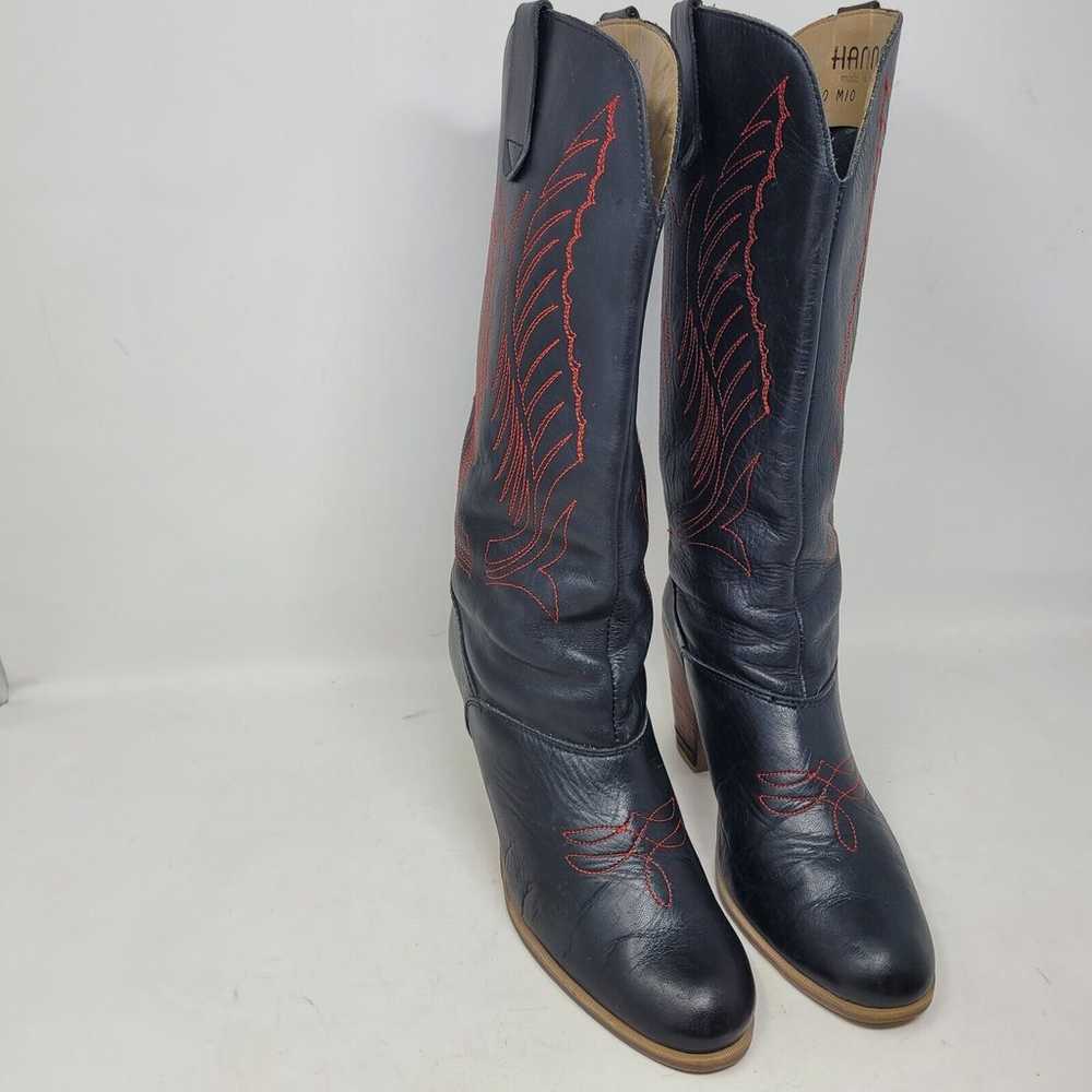 Vtg Hanna Cowboy Cowgirl Boots Western Made Canad… - image 2