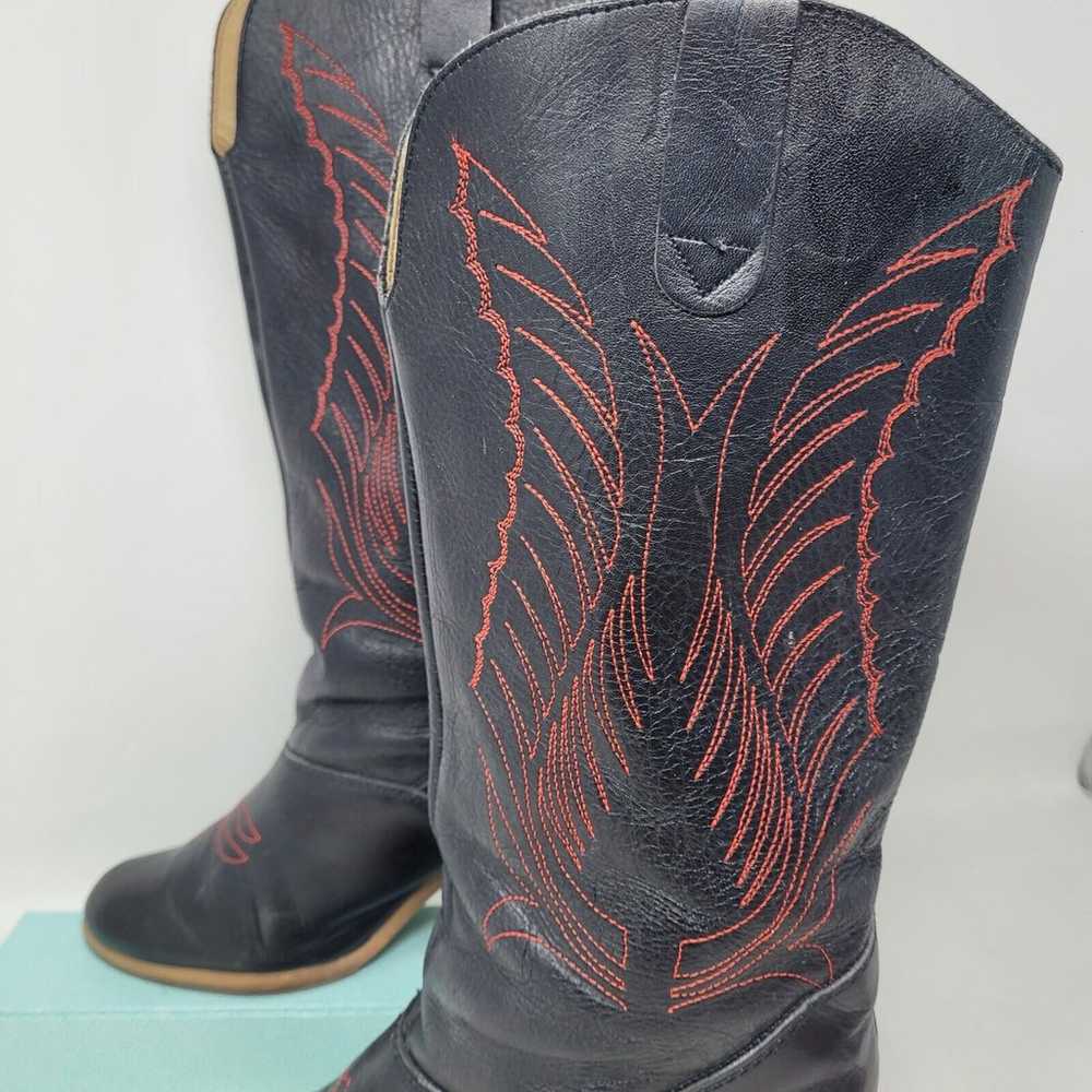 Vtg Hanna Cowboy Cowgirl Boots Western Made Canad… - image 4