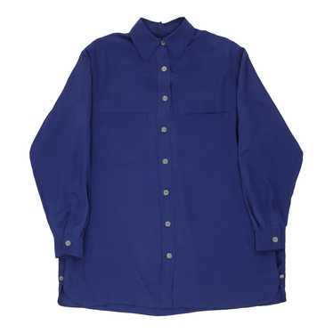 Oliver Valentino Blouse - XL Blue Silk