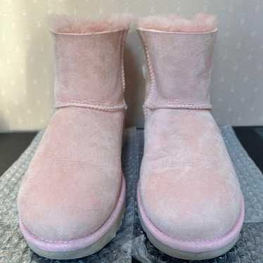 UGG Pink Mouton Boots with Ribbon