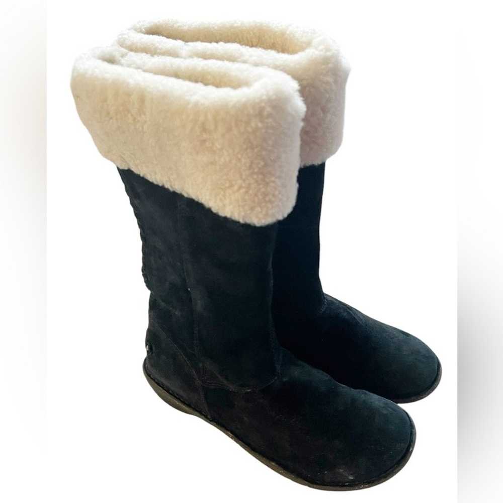 UGG Australia Karyn Black Cuff Sheepskin Boot - image 1