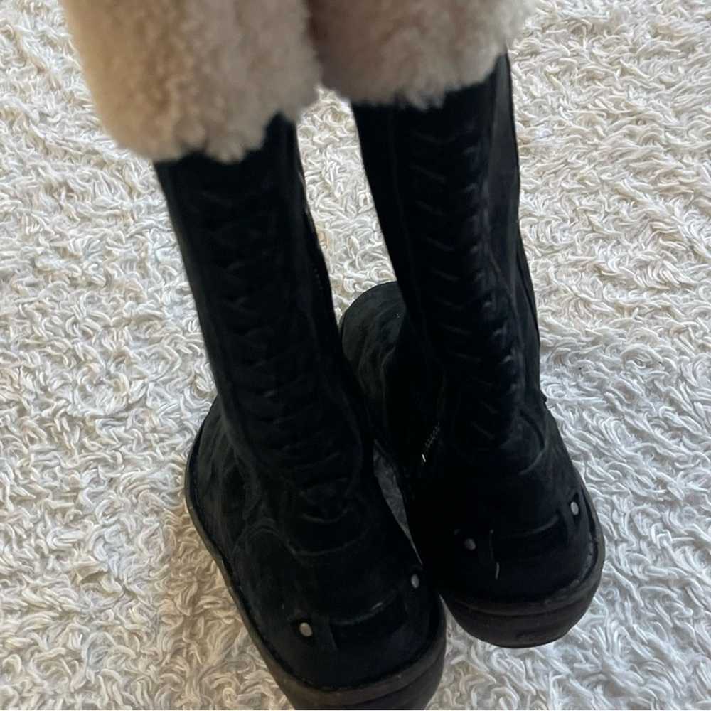 UGG Australia Karyn Black Cuff Sheepskin Boot - image 6