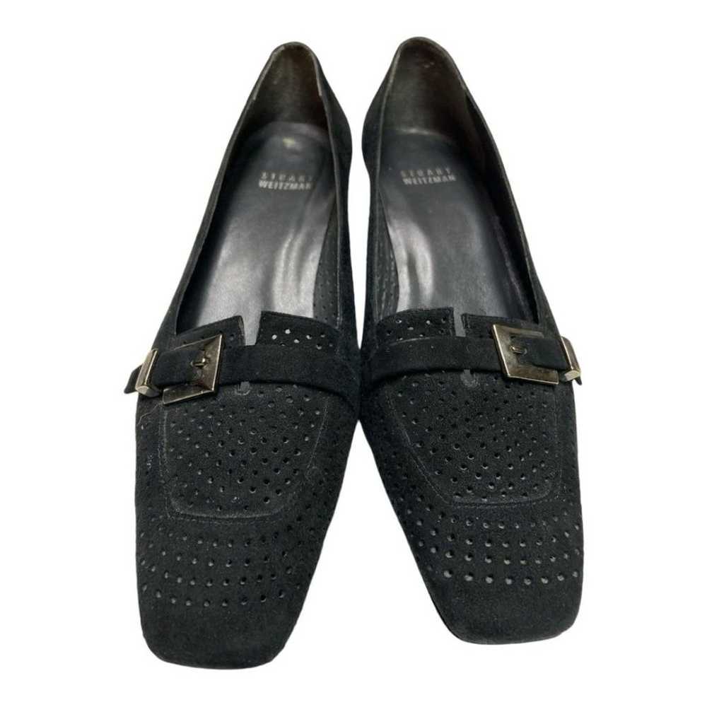 Vintage Stuart Weitzman black kitten heeled shoes… - image 3