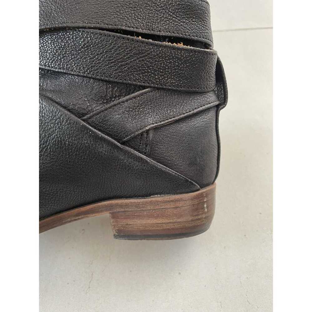 P. Monjo Ankle Boots Strappy Pull On Leather FLAWS - image 7