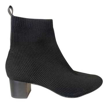 Joie Neely Rib Knit Black Sock Booties