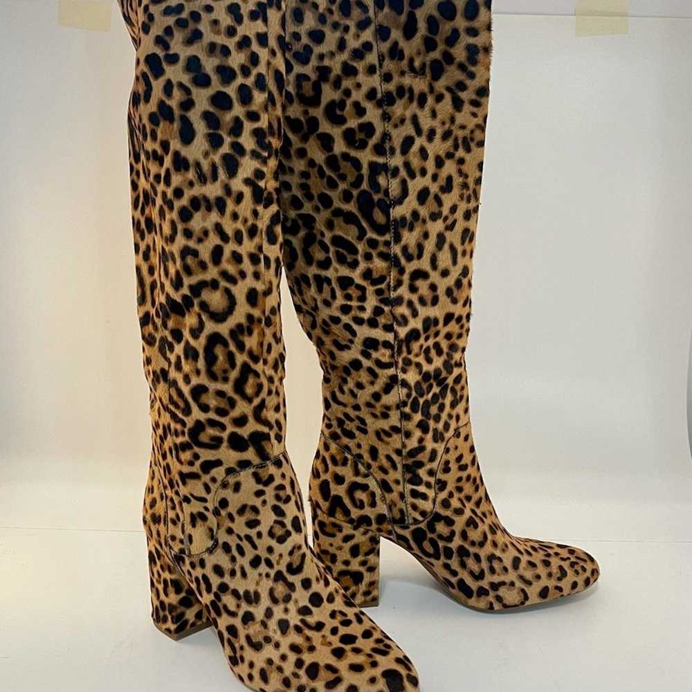 Gianni Bini Jellenia Calf Hair Leopard Print Knee… - image 3