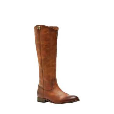 Frye Melissa Button Brown Leather Pull On Boots - image 1