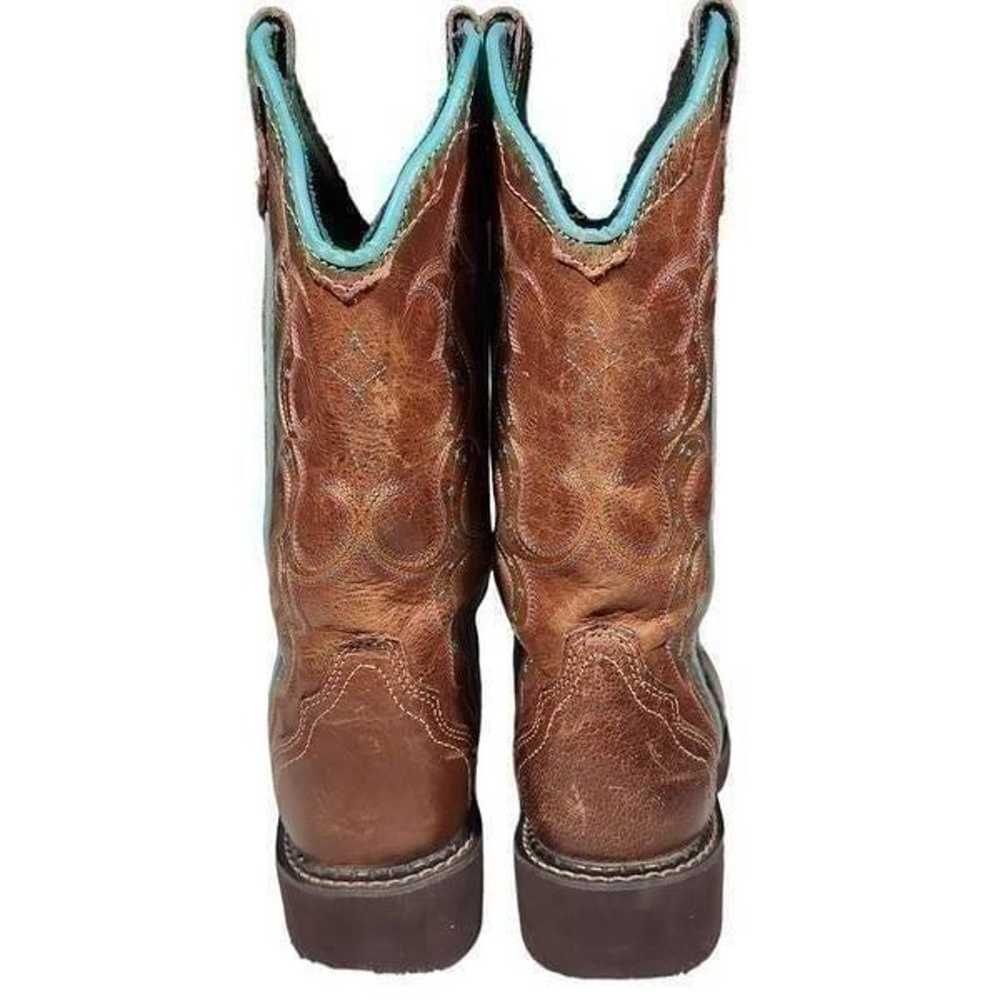 Justin Gypsy Women's Brown Teal Leather Raya West… - image 11