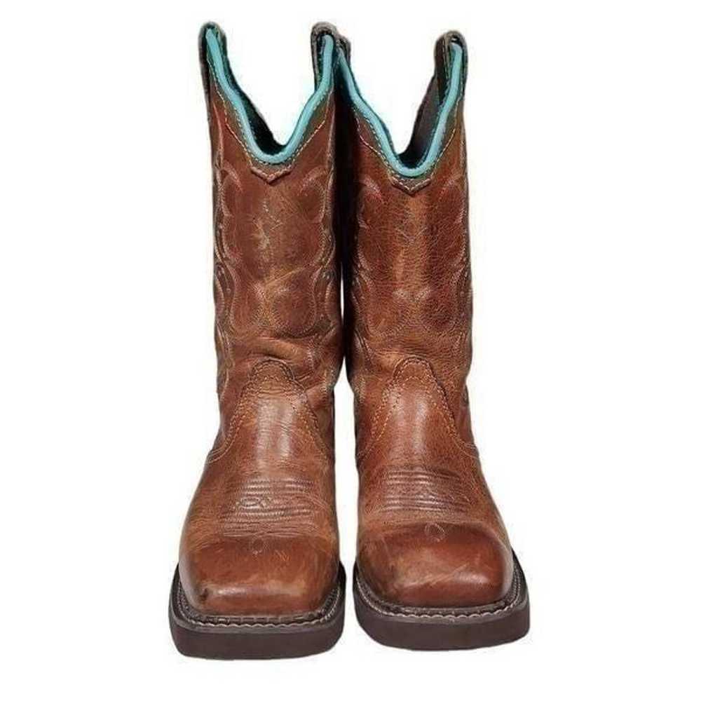 Justin Gypsy Women's Brown Teal Leather Raya West… - image 5