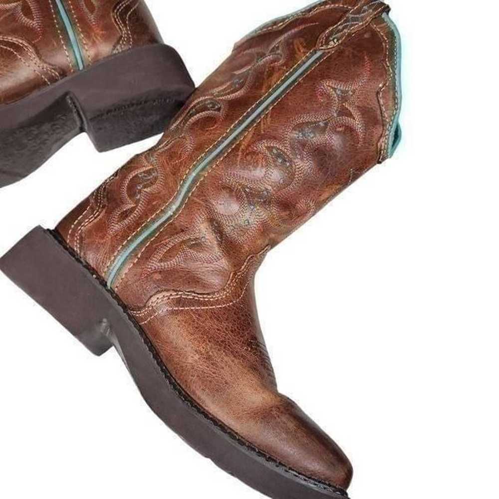 Justin Gypsy Women's Brown Teal Leather Raya West… - image 7