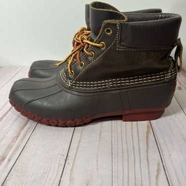 L.L. Bean Boots Leather Rubber Bean Boots