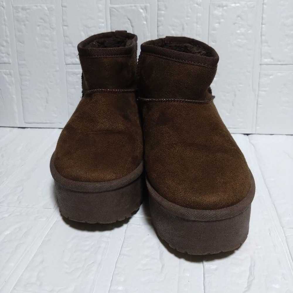 Brown Suede Thick-soled Short Boots - image 2