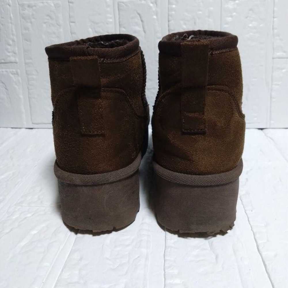 Brown Suede Thick-soled Short Boots - image 3