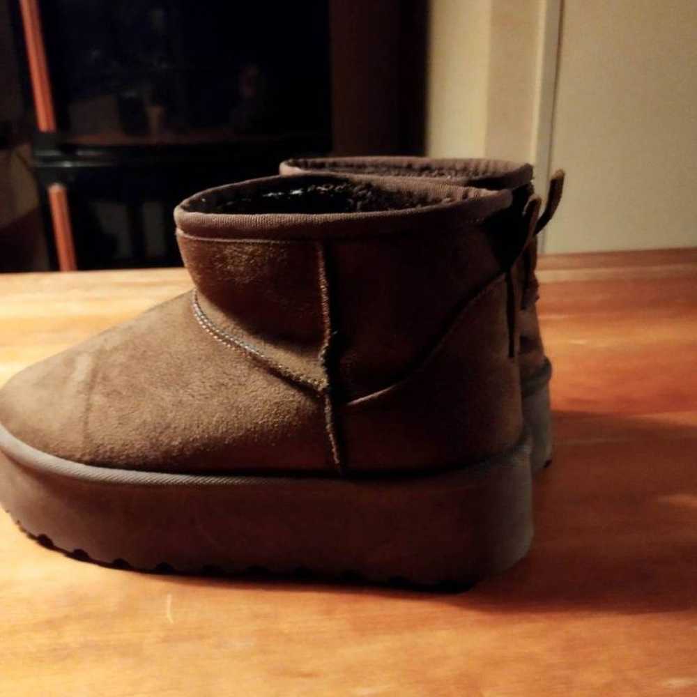 Brown Suede Thick-soled Short Boots - image 5