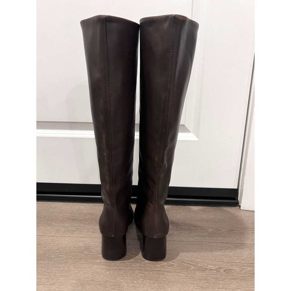 Zara Brown Knee High Leather Boots NWT  Women Siz… - image 9