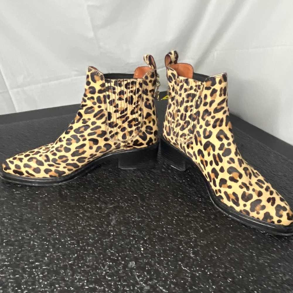 Coach Chelsea Ankle Boot Size 8 Leopard Print - image 4