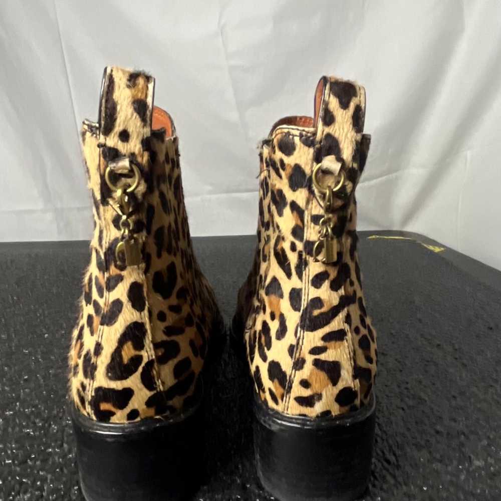 Coach Chelsea Ankle Boot Size 8 Leopard Print - image 5