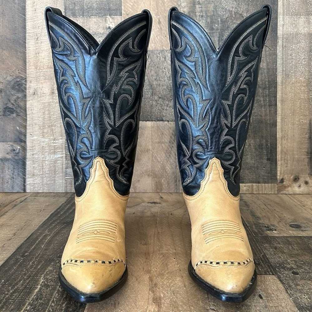 Tony Lama Vintage Wingtip Western Cowboy Boots Wo… - image 6