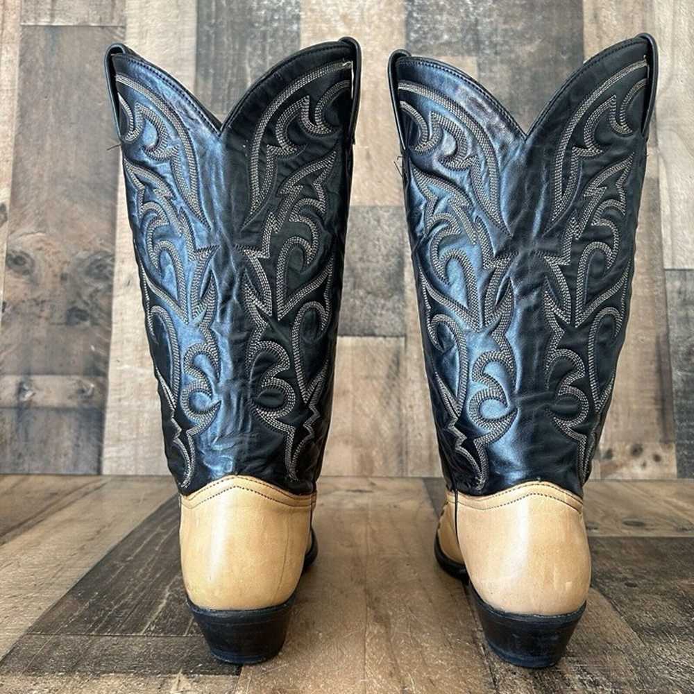 Tony Lama Vintage Wingtip Western Cowboy Boots Wo… - image 7