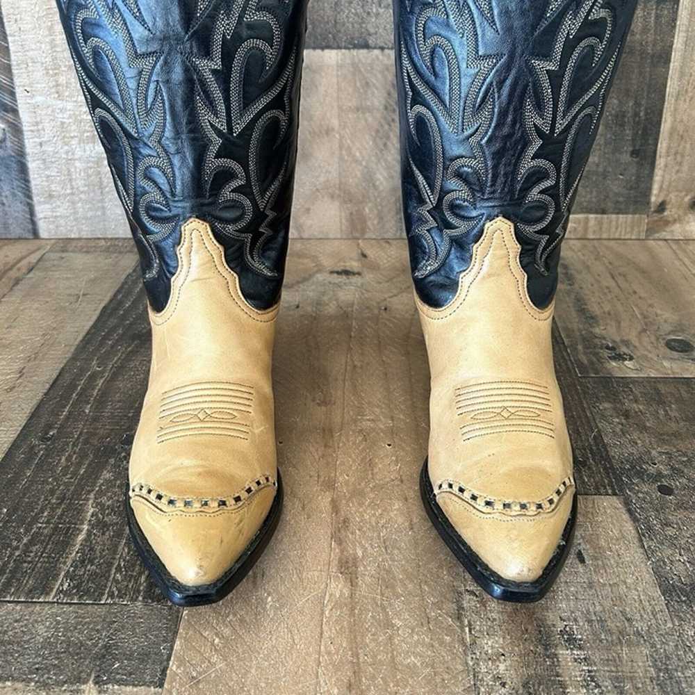 Tony Lama Vintage Wingtip Western Cowboy Boots Wo… - image 8