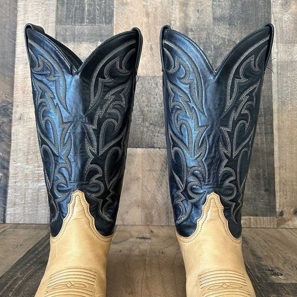 Tony Lama Vintage Wingtip Western Cowboy Boots Wo… - image 9