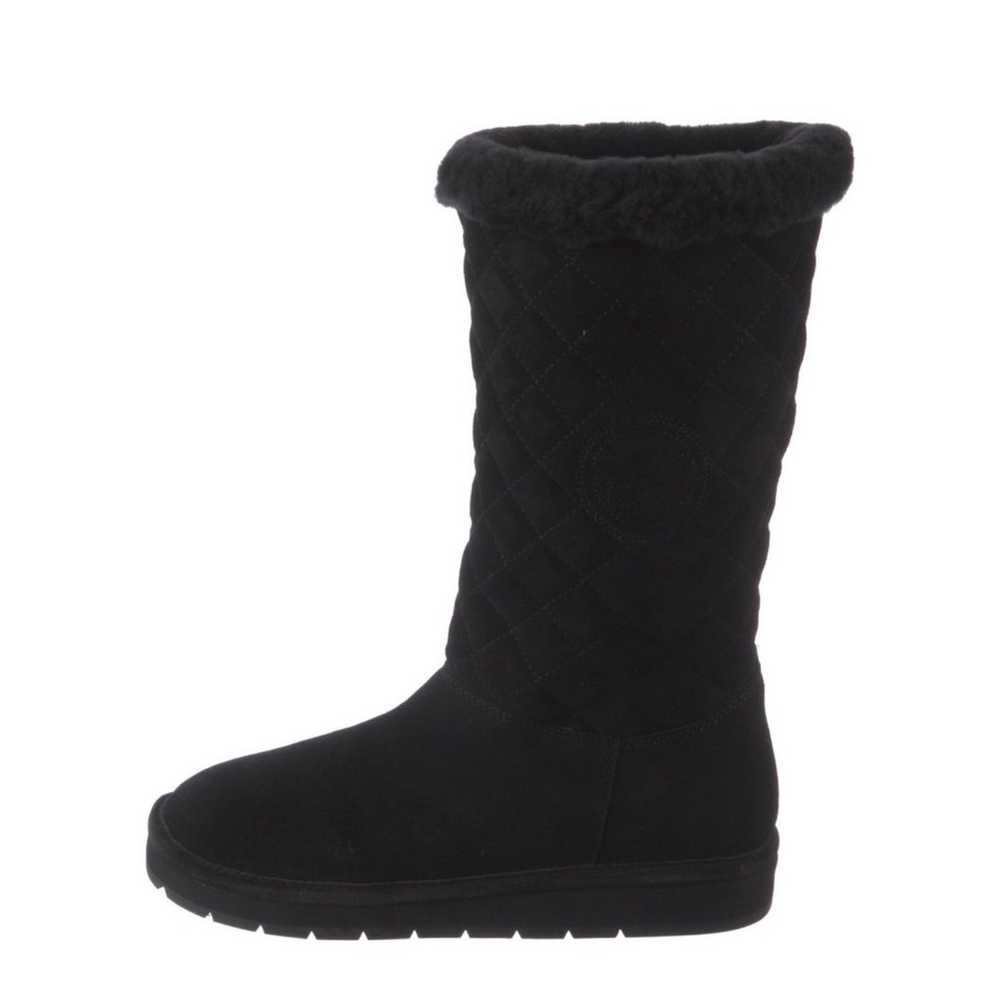 Michael Kors Quilted Suede Flat Boots - image 1