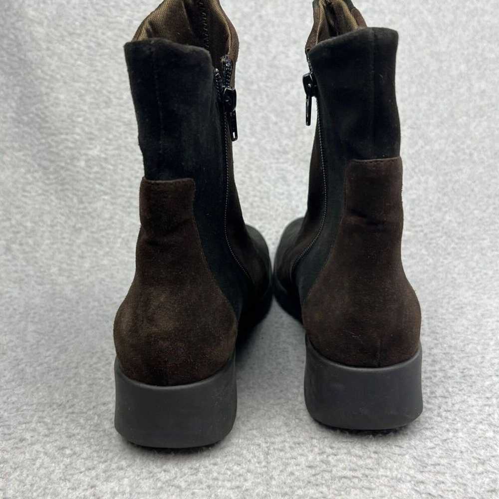 Aquatalia Black Brown Patchwork Suede Snow Boots … - image 6