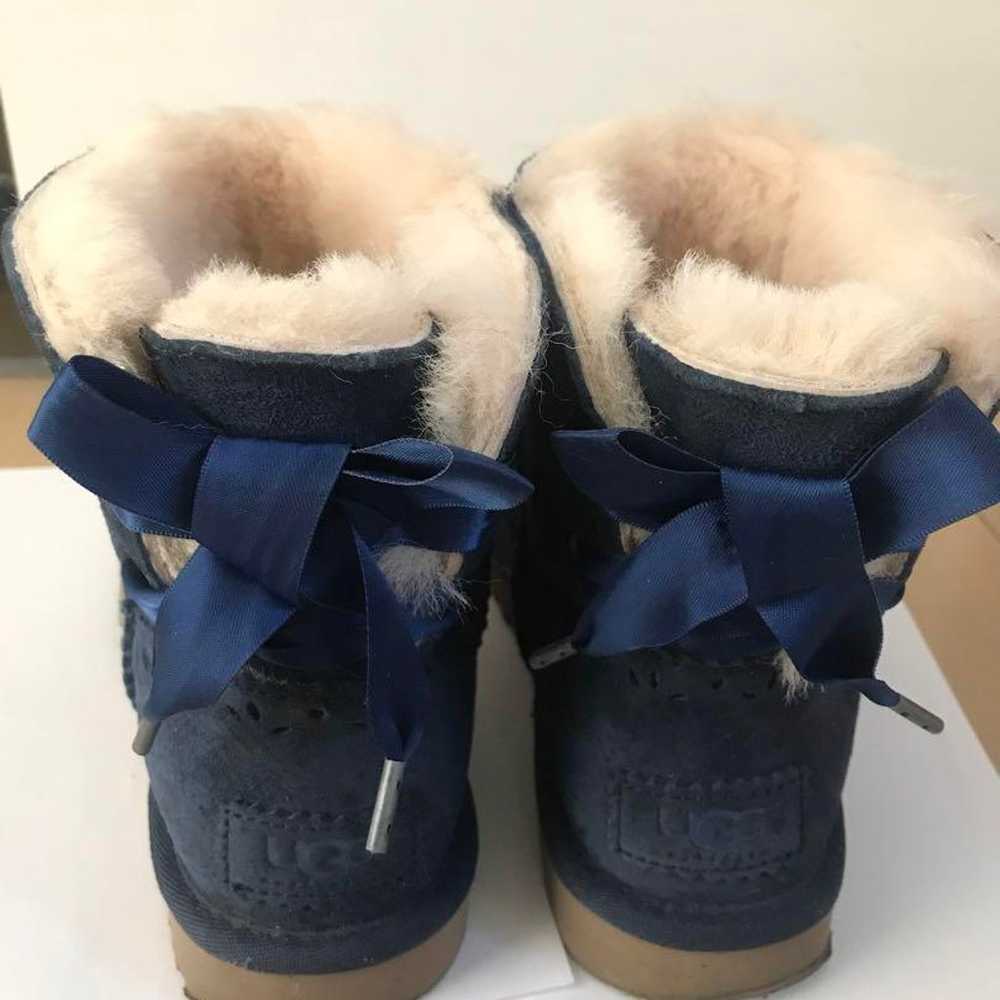 UGG Navy Suede Short Boots - Newtown Boots - image 4