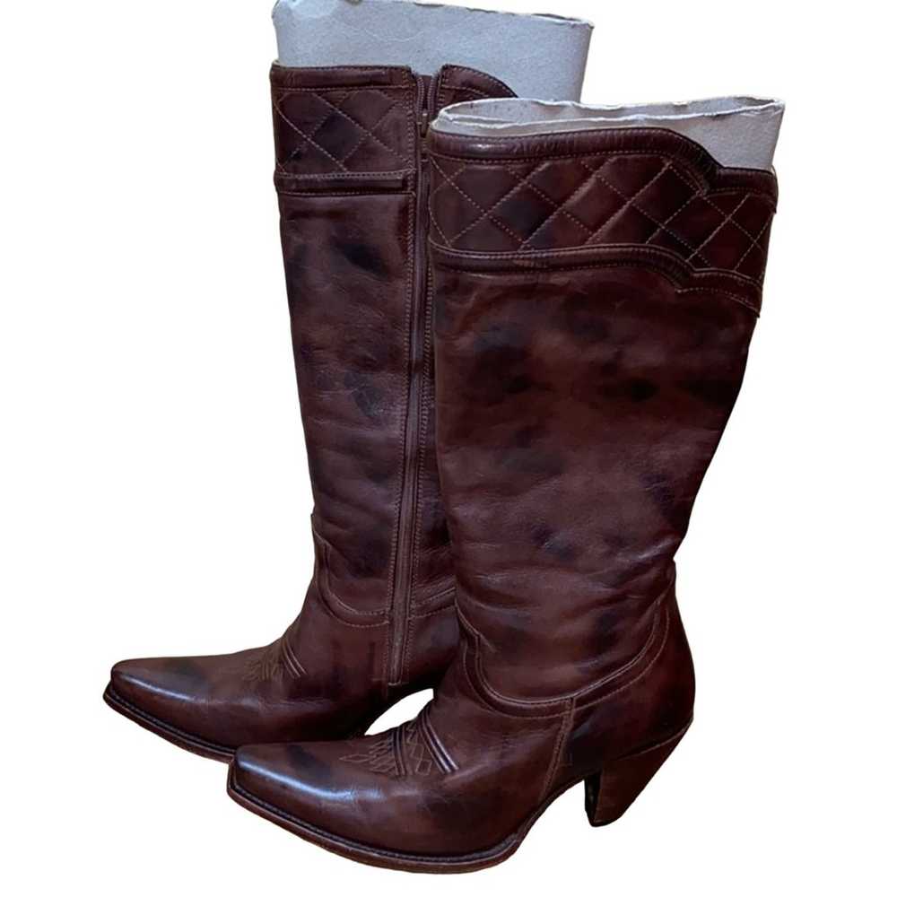 Charlie Horse Snip Toe Cowgirl Boots 7B - image 2