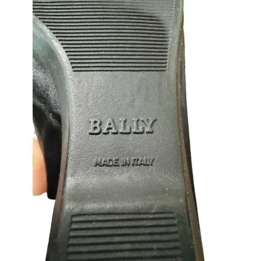 Vintage Bally Black Leather Ballet Flats Gold Ton… - image 6