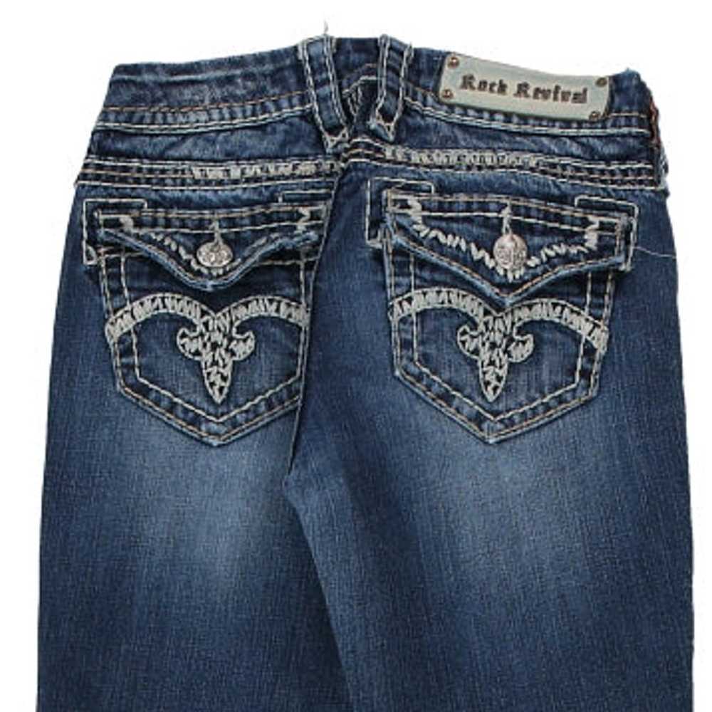 Rock Revival Jeans - 25W UK 4 Dark Wash Cotton - image 3