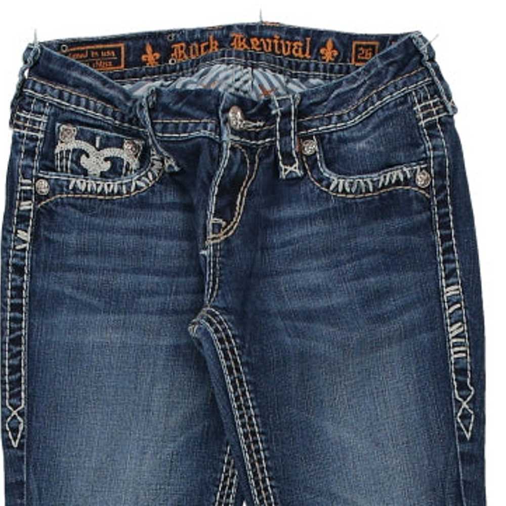 Rock Revival Jeans - 25W UK 4 Dark Wash Cotton - image 5