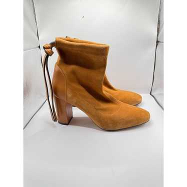 Stuart Weitzman Womens 8M Camel Suede Wolfe Booti… - image 1