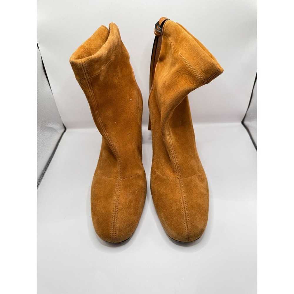 Stuart Weitzman Womens 8M Camel Suede Wolfe Booti… - image 2