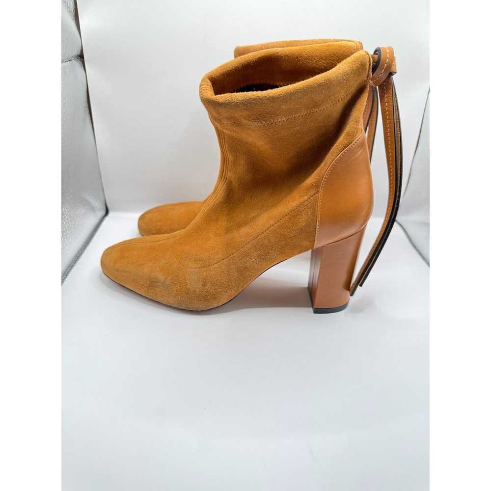 Stuart Weitzman Womens 8M Camel Suede Wolfe Booti… - image 4