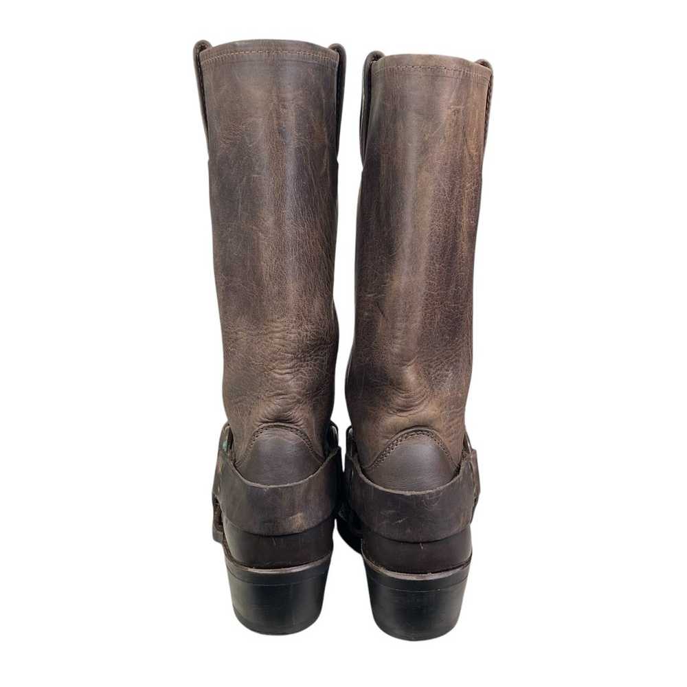 Frye Women’s 12R Brown Leather Harness Moto Boot … - image 8