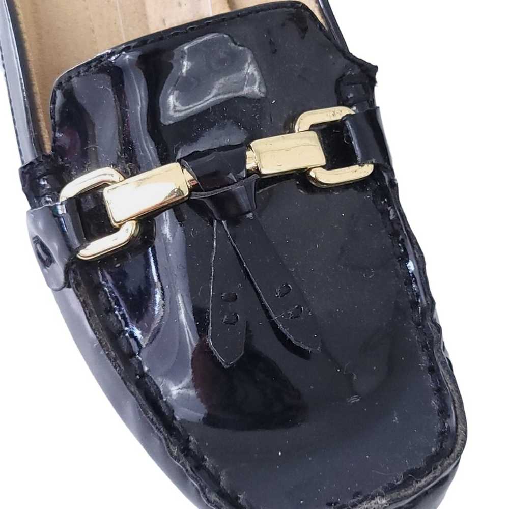 Naturalizer Slides Black Patent Leather Flats 6M … - image 2