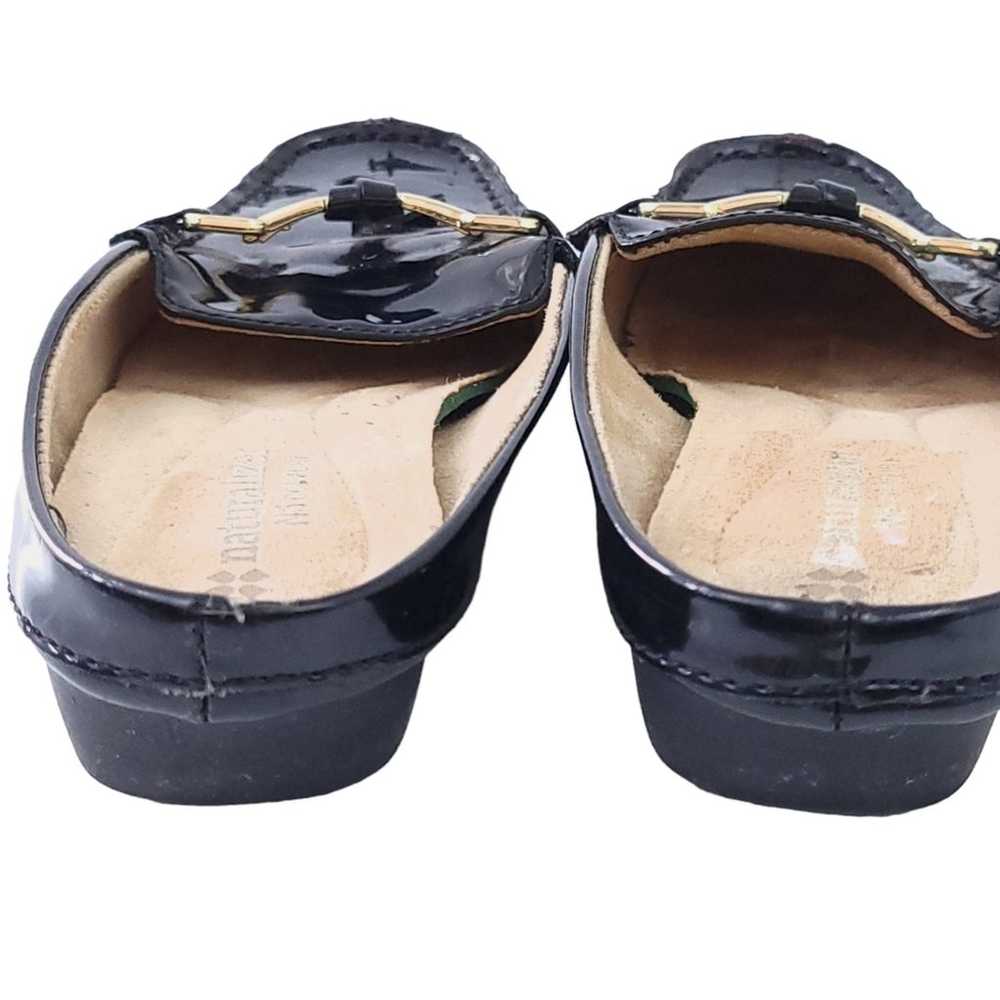 Naturalizer Slides Black Patent Leather Flats 6M … - image 6