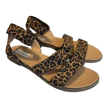 Steve Madden Effie Sandals Womens 9 Brown Tan Anim