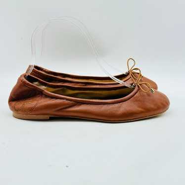 Sam Edelman Womens 6.5 Brown Leather Ballet Flats 