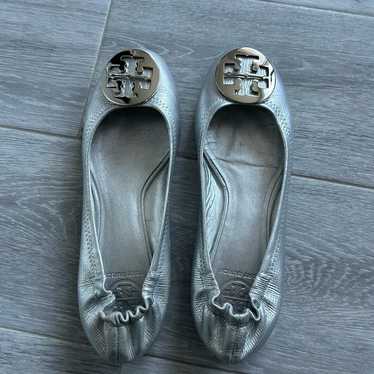 Tory Burch Reva ballet flat- silver