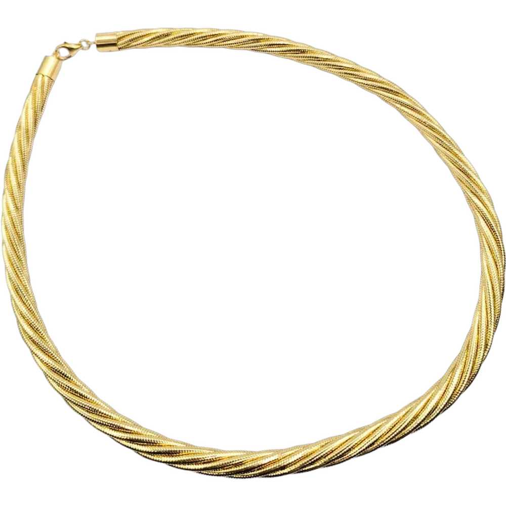 Elegant Woven Gold Necklace in 14k Yellow Gold - image 1