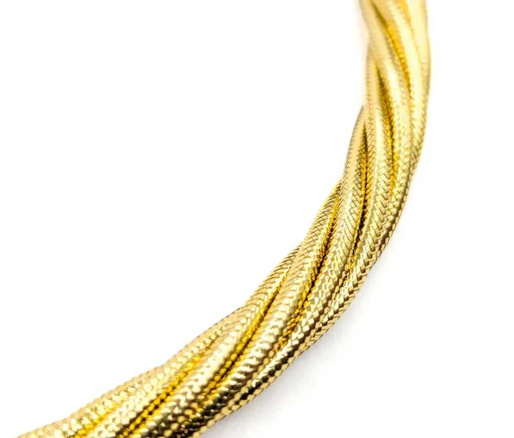 Elegant Woven Gold Necklace in 14k Yellow Gold - image 3