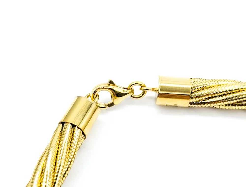 Elegant Woven Gold Necklace in 14k Yellow Gold - image 5